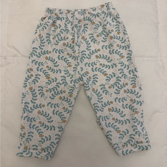 Babycottons Floral Baby Pajama Set - White, Green, Yellow - Picture 1 of 7